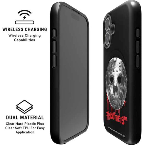 Warner Bros Friday the 13th Jason Voorhees Dripping Mask iPhone 16 Plus Magsafe Impact Case
